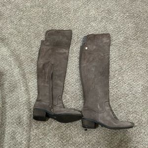 Greige color over the knee boots for sale